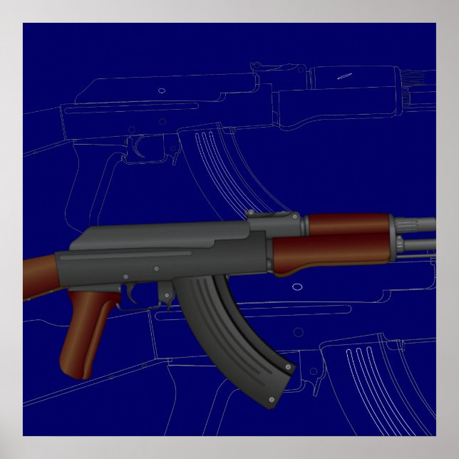 Póster Plano da AK47 (Frente)