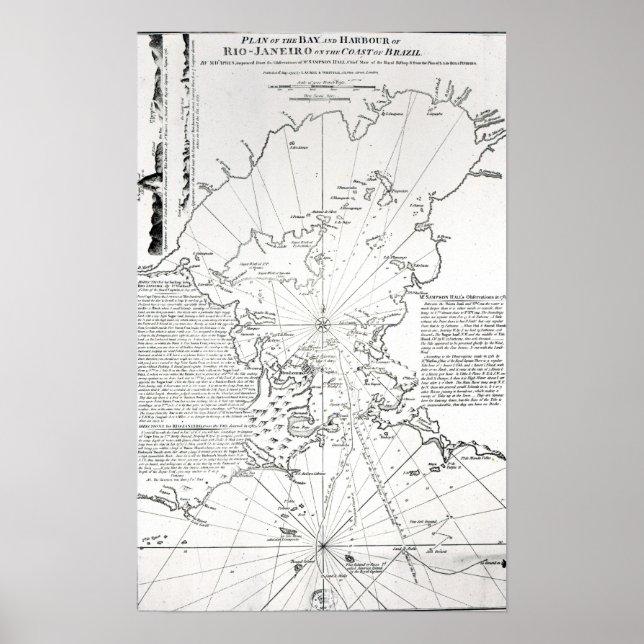 Póster Plano da Baía e Porto do Rio de Janeiro (Frente)