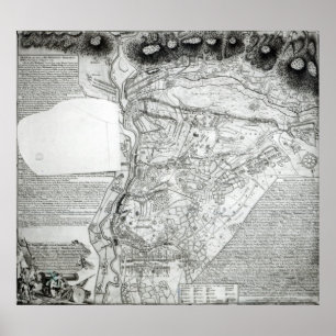 Póster Plano da batalha de Minden