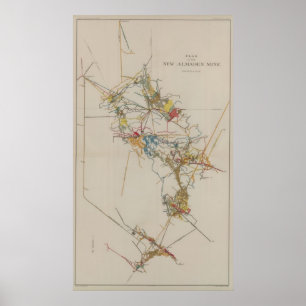 Póster Plano da mina nova de Almaden