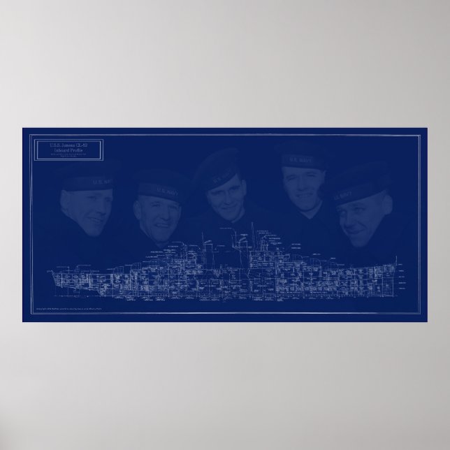 Poster Plano da USS Juneau (Frente)