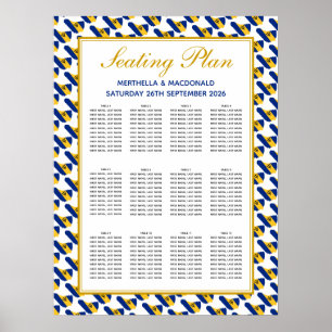 Poster Plano de assentamento da recepção de casamento 1