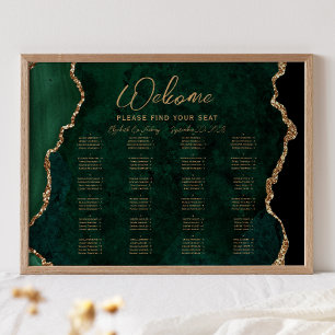 Poster Plano de Assento de Casamento Alfabetico de Ágata 
