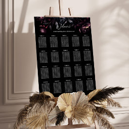 Poster Plano de assentos das flores de lama escura