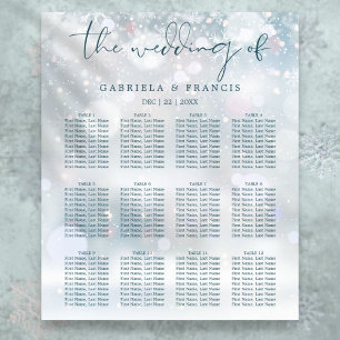 Poster Plano de Assentos de Casamento na Neve do Winter W