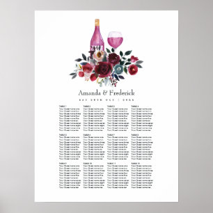Poster Plano de Assentos para Degustação de Vinhos Boho B