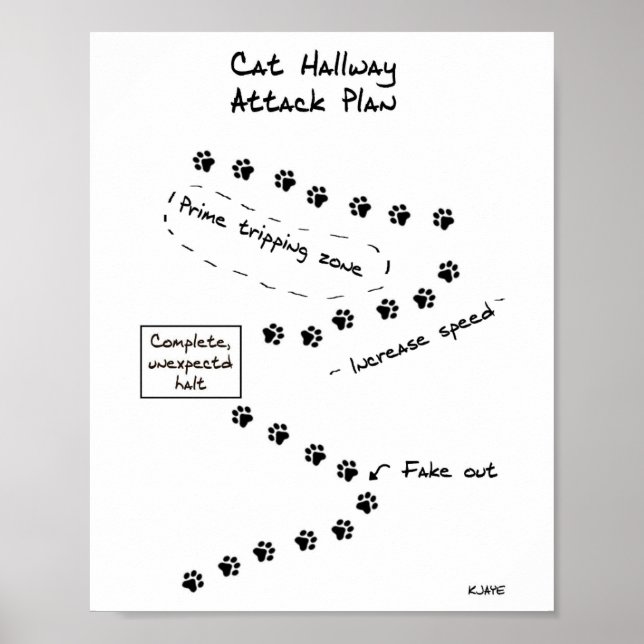 Póster Plano de Ataque do Cat Hallway (Frente)
