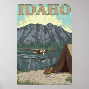 Poster Plano de Bush & pesca - Idaho
