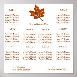 Poster Plano de Casamento de Autumn Design
