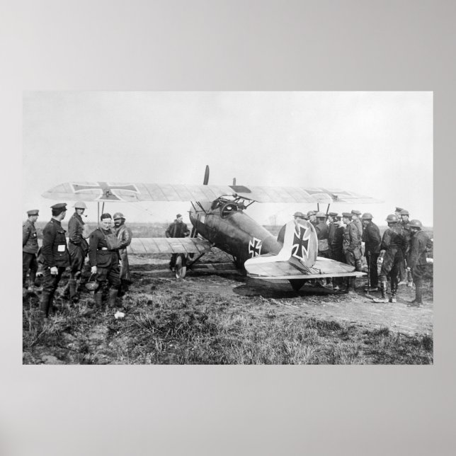 Póster Plano de Combatente Alemão WW1, 1910 (Frente)