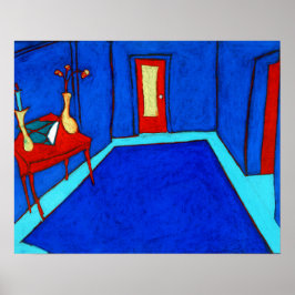 Poster Plano de Cosmo Street Azul