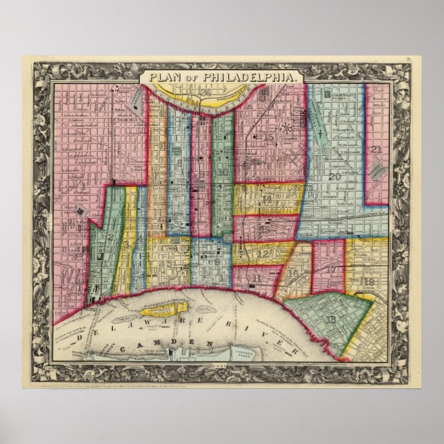 Póster Plano De Filadélfia (Frente)