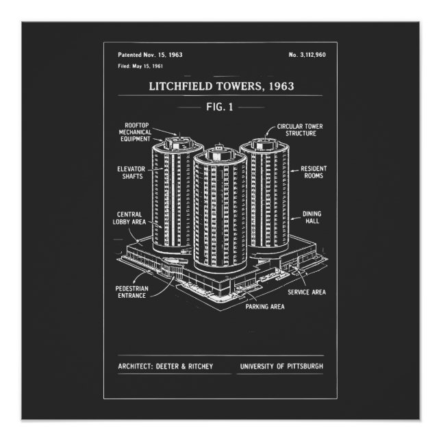 Póster Plano de Fundo das Torres Litchfield (Frente)