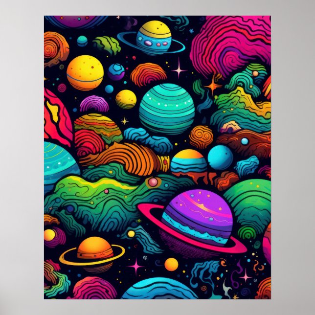 Poster Plano de fundo do planeta (Frente)