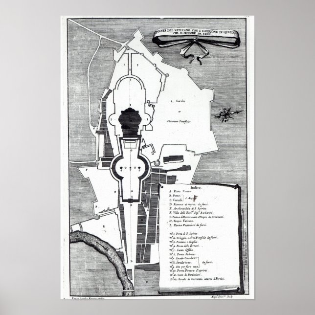 Póster Plano de fundo do Vaticano, Roma (Frente)