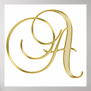 Poster Plano de fundo inicial da letra alfabética