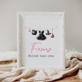 Poster Plano de Lembrancinhas de Chá de Bebê de Bruxa de 