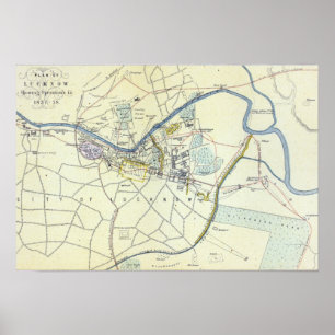 Póster Plano de Lucknow que mostra operações