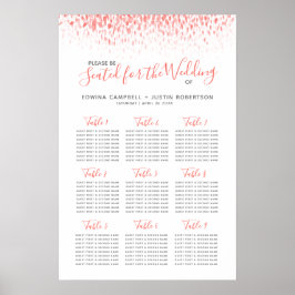 Poster Plano de mesa de casamento em arte abstrata em aqu