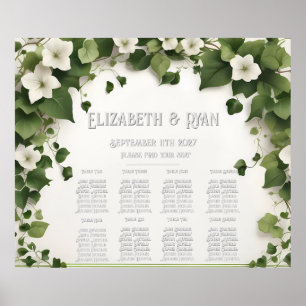 Poster Plano de Mesa e Convites de Casamento Elegantes Iv