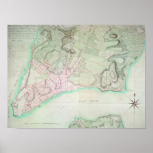 Poster Plano de New York, 1776