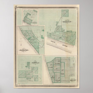 Poster Plano de Newburgh, Warrick Co com Boonville
