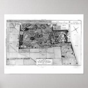 Póster Plano de Parc Monceau em Paris