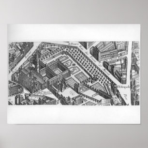 Póster Plano de Paris