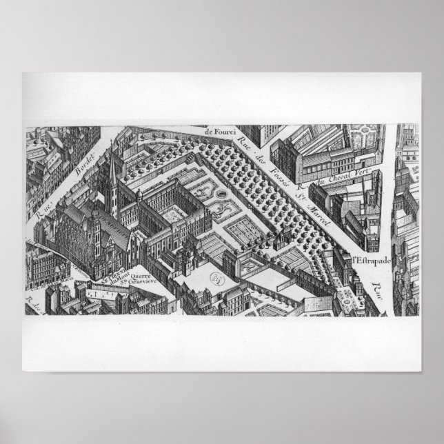 Póster Plano de Paris (Frente)