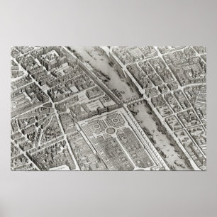 Póster Plano de Paris, conhecido como 'o Plano de Turgot'