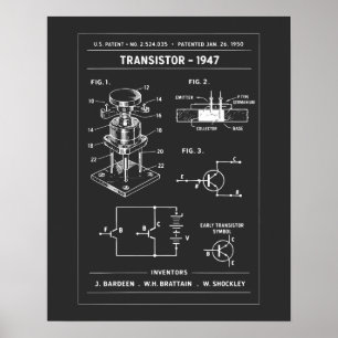 Poster Plano de Patente de Transistor