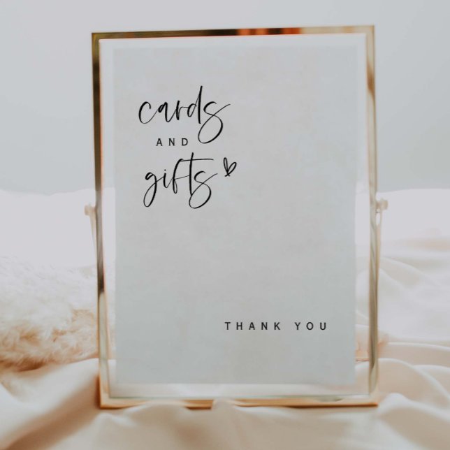 Poster Plano de Sinal de Baby Shower Boho Heart Cards & G (Criador carregado)