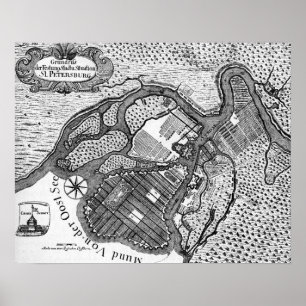 Poster Plano de St Petersburg