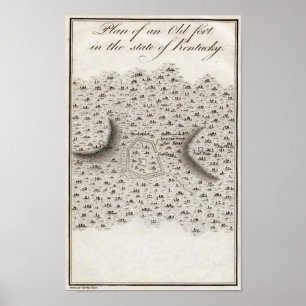 Póster Plano de um forte velho no estado de Kentucky