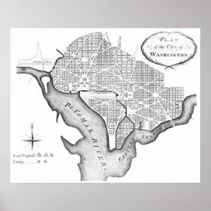 Poster Plano de Washington da L'Enfant