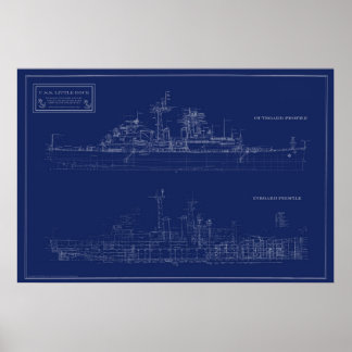 Poster Plano do Cruzador Leve da Marinha Little Rock