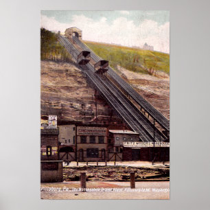 Póster Plano do declive de Pittsburgh Pensilvânia