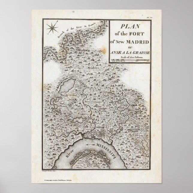 Póster Plano do Forte de Nova Madrid (Frente)