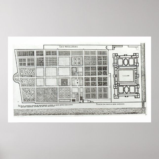 Póster Plano do Palácio e Jardim (Frente)