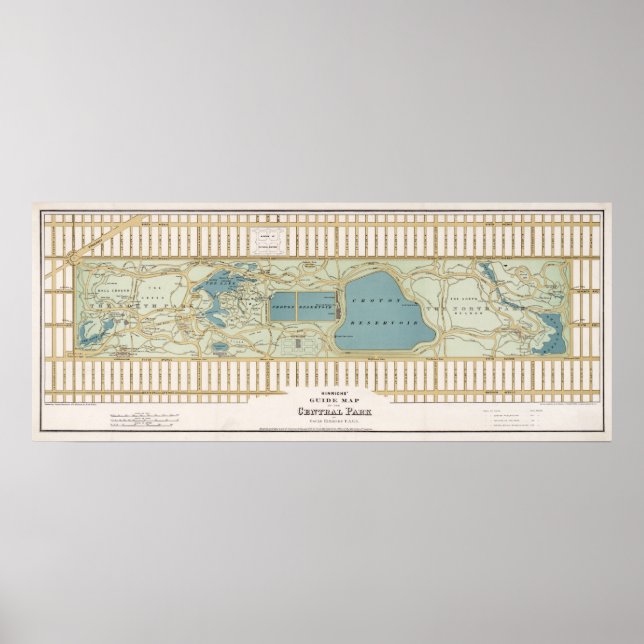 Póster Plano do Parque Central (Frente)