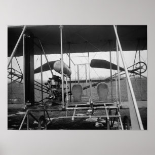 Póster Plano dos irmãos de Wright com piloto e