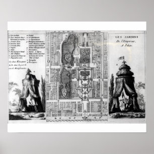 Poster Plano dos jardins do imperador de Peking, de