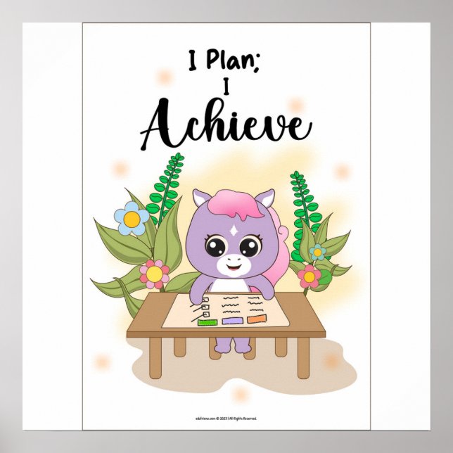 Poster Plano para alcançar a arte da parede (Frente)