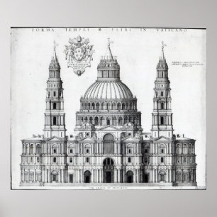 Póster Plano para St Peter, Roma, 1539