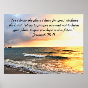 POSTER PLANOS DE ESPERANÇA E DE FUTURO - JEREMIAH 29:11