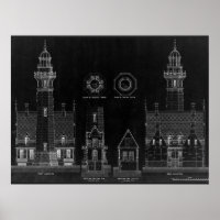 Planos de Farol de Chalkboard