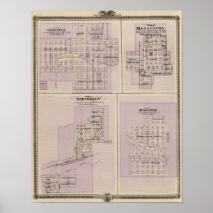 Póster Plans of Brooklyn, Grinnell