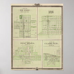 Póster Plans of DeWitt, Tipton