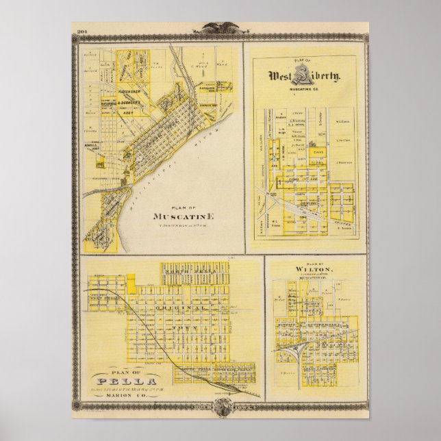 Poster Plans of Muscatine, West Liberty (Frente)