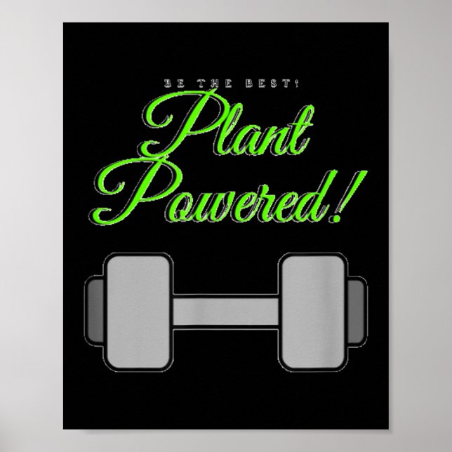 Poster Plant Wered Gym Motivation Vegetarian  (Frente)